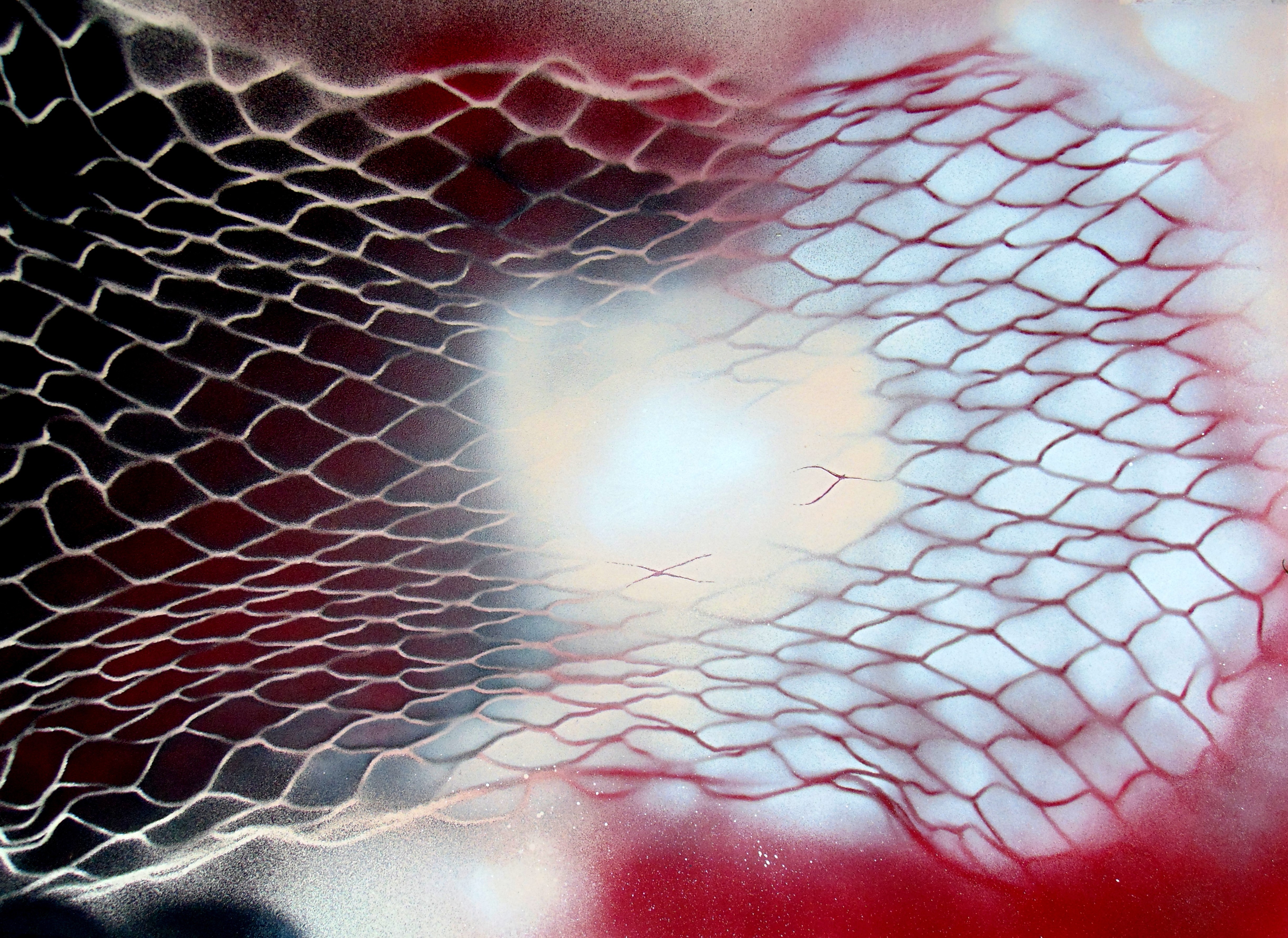 Blind Spot (spray paint on canvas paper, 58cm x 77cm)